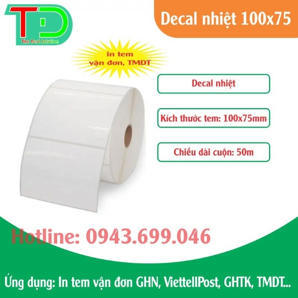 Decal nhiệt 100x75x50m