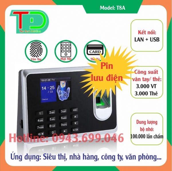 Máy Chấm Công Ronald Jack T8A