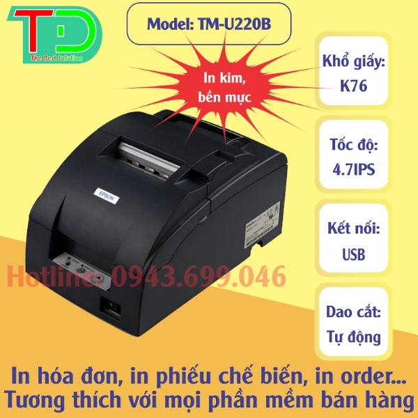 Máy In Hóa Đơn Epson U220B USB