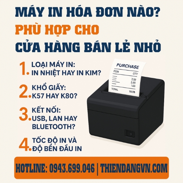 Cách chọn máy in hóa đơn phù hợp cho cửa hàng bán lẻ nhỏ