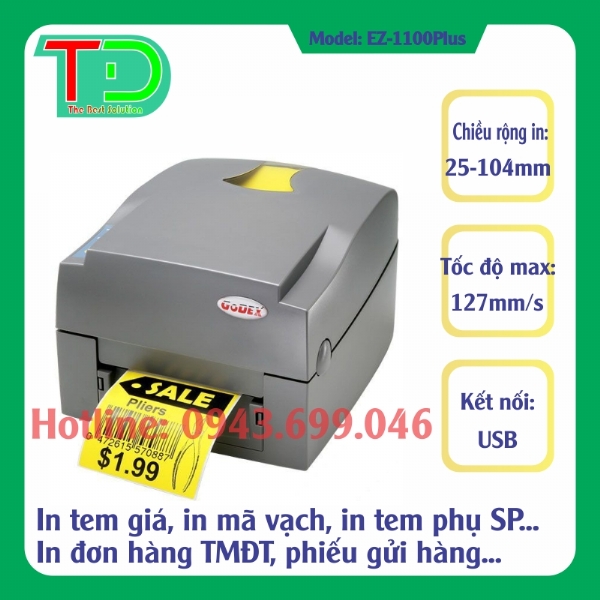 Máy In Mã Vạch Godex EZ1100-Plus