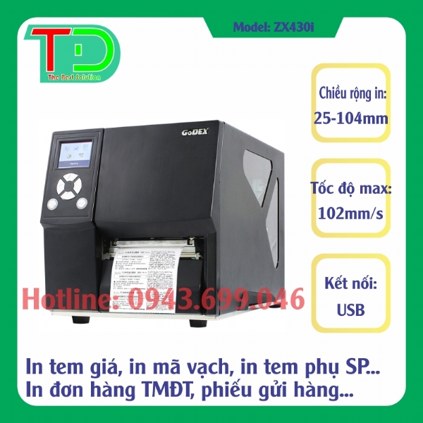 Máy In Mã Vạch Godex ZX-430i